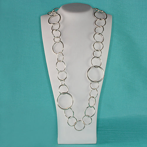 Zamak Collierkette versilbert