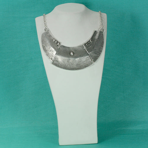 Zamak Collierkette versilbert