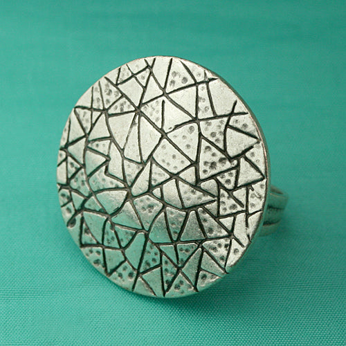 Zamak Ring versilbert