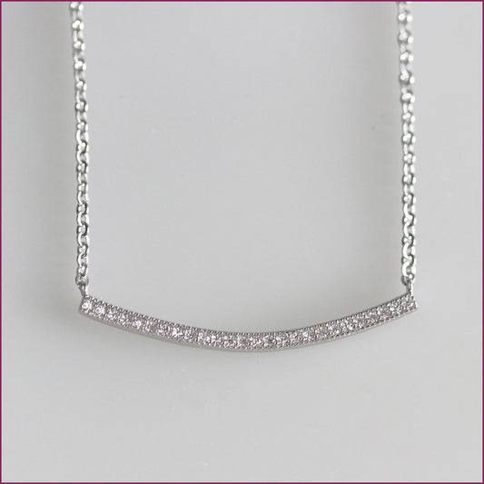 925 Silber Halskette mit Zirkonia