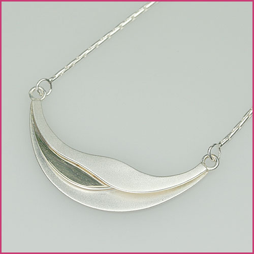925 Silber mit Goldapplikation