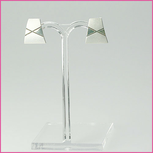 934 Silber Ohrhänger mit Goldapplikation