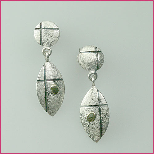 926 Silber Ohrhänger mit Goldapplikation