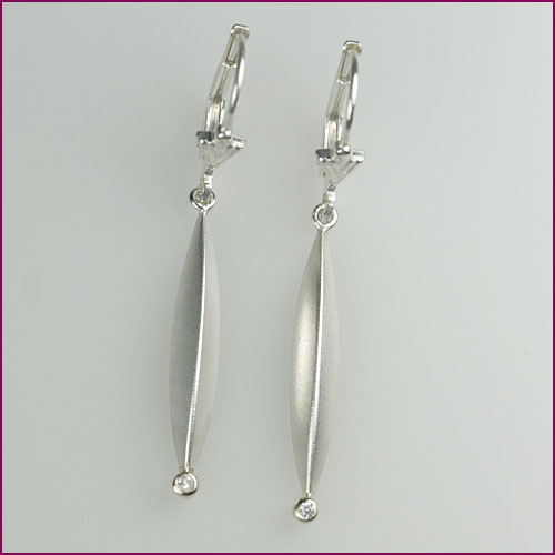925 Silber Ohrhänger mit Zirkonia