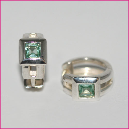 925 Silber Kreolen mit Zirkonia