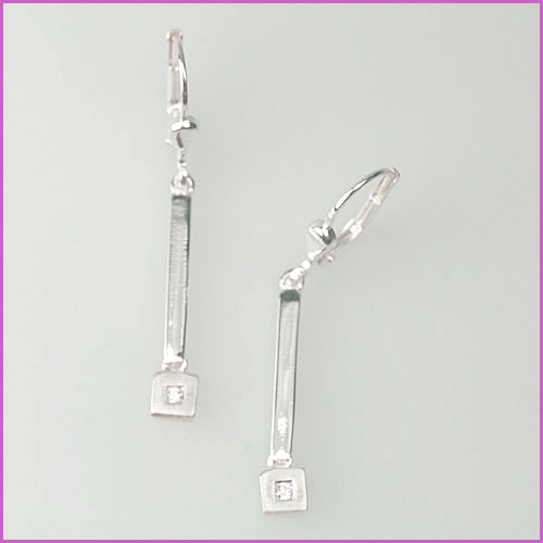 925 Silber Ohrhänger mit Zirkonia