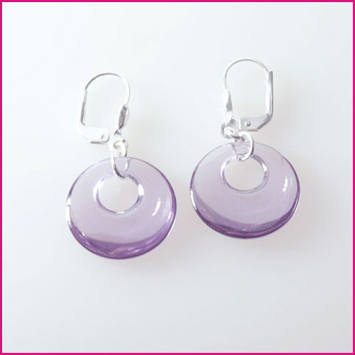 925 Silber Ohrhänger mit Amethyst