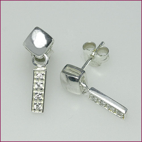 925 Silber Ohrstecker mit Zirkonia