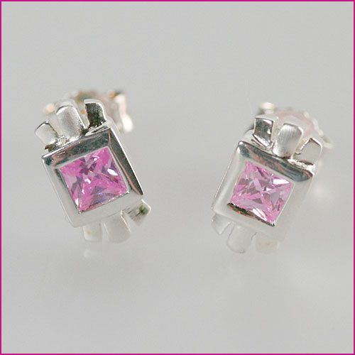 925 Silber Ohrstecker mit Zirkonia