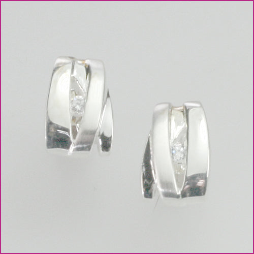 925 Silber Ohrstecker mit Zirkonia