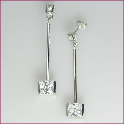 925 Silber Ohrstecker mit Zirkonia