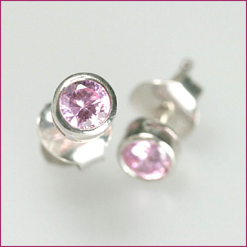 925 Silber Ohrstecker mit Zirkonia
