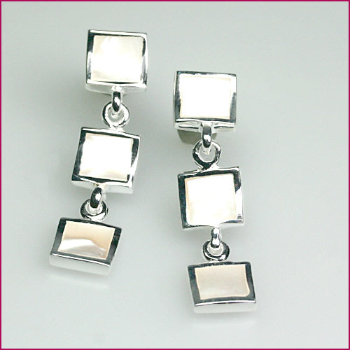 925 Silber Ohrstecker mit Perlmutt