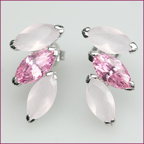931 Silber Ohrstecker mit Zirkonia