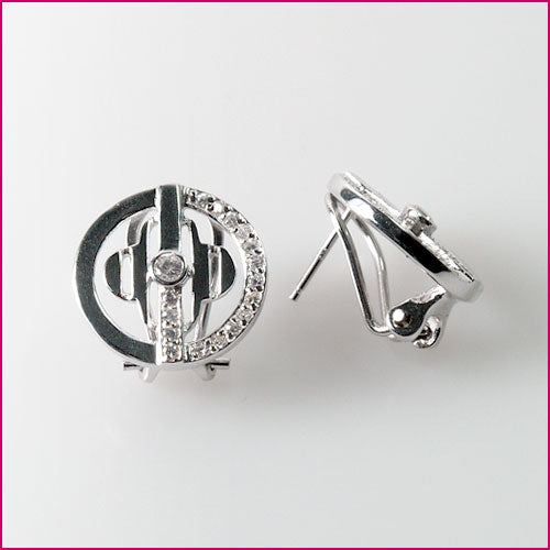 925 Silber Ohrstecker mit Zirkonia