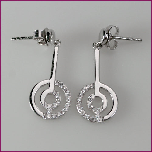 925 Silber Ohrstecker mit Zirkonia