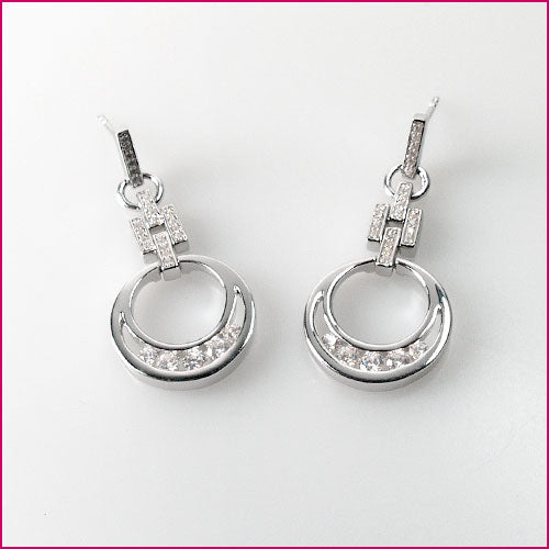925 Silber Ohrstecker mit Zirkonia