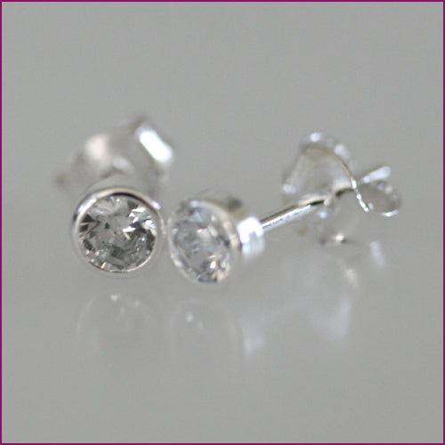 925 Silber Ohrstecker mit Zirkonia