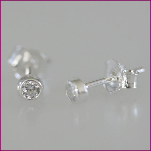 925 Silber Ohrstecker mit Zirkonia