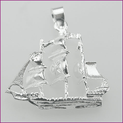 925 Silber Anhänger Segelschiff