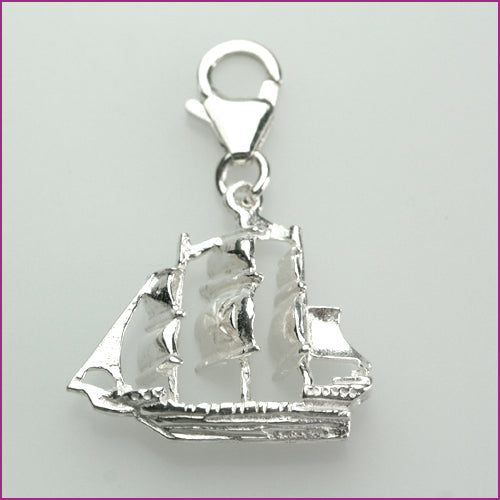 925 Silber Anhänger Segelschiff