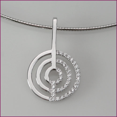 925 Silber Anhänger mit Weißem Zirkonia