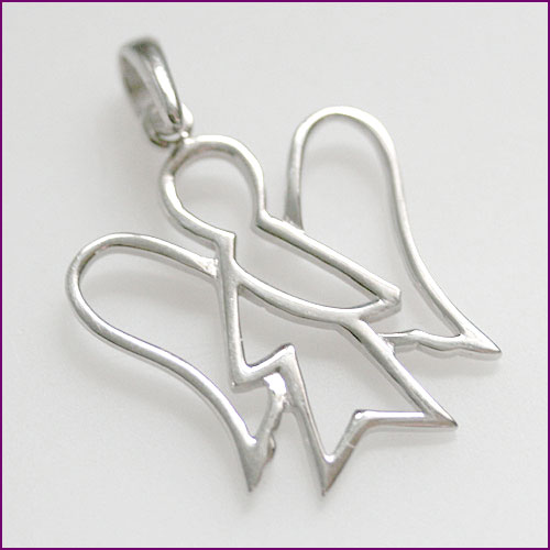 925 Silber Anhänger Engel
