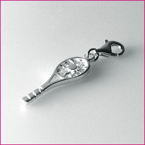 925 Silber Anhänger Tennis-Schläger mit Ball