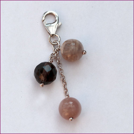Charm Anhänger mit Mondstein und Zirkonia