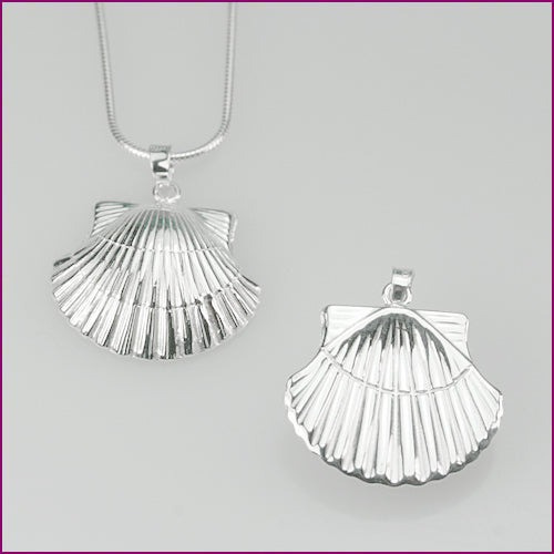 925 Silber Anhänger mit Kammuschel-Motiv
