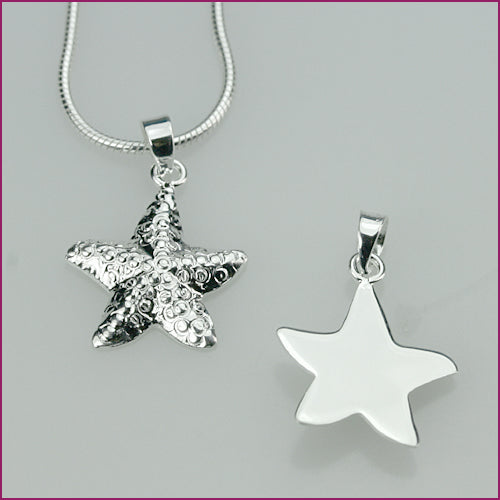 925 Silber Anhänger mit Seestern-Motiv