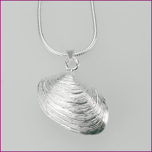 925 Silber Anhänger mit Miesmuschel-Motiv