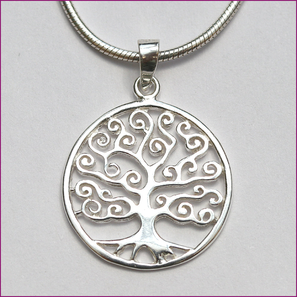 925 Silber Anhänger mit Lebensbaum-Motiv