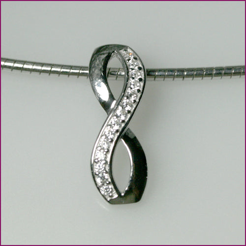 925 Silber Anhänger mit Weißem Zirkonia