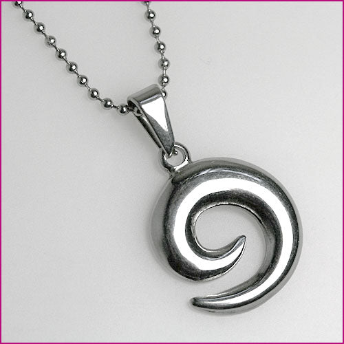 Edelstahl Anhänger mit Spirale