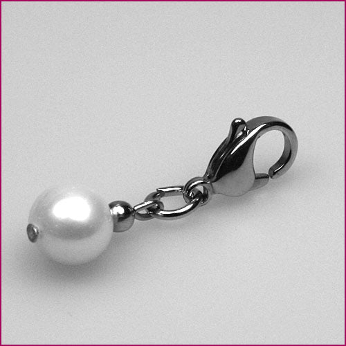 Edelstahl Charm Anhänger mit Süßwasserperlen