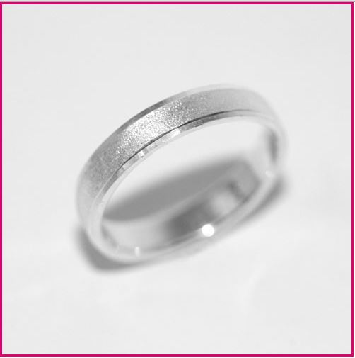 925 Silber Ring mit mattiert